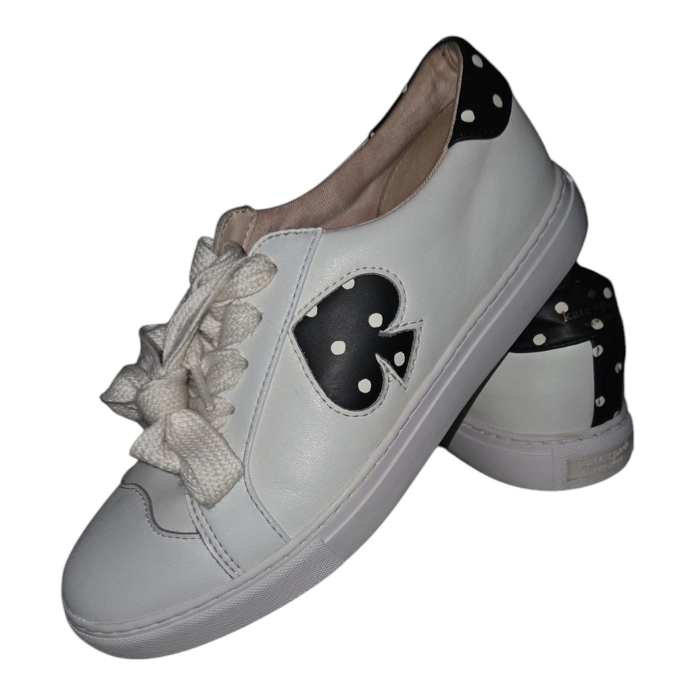 KATE SPADE NEW‎ YORK WOMENS SNEAKERS POLKA DOT SPADE SIZE 8B